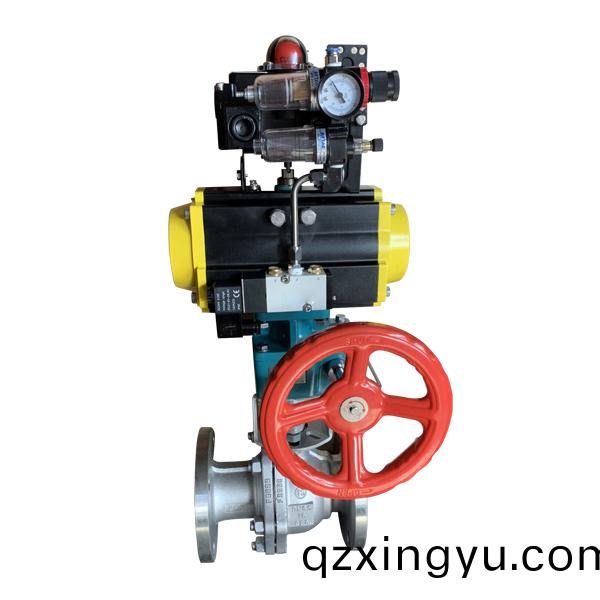 气动(dong)三联(lian)件(jian)的作用(yong)：空(kong)气(qi)过(guo)滤(lv)器(qi)、限(xian)位(wei)开关(guan)（开(kai)关指(zhi)示器）、电磁(ci)阀